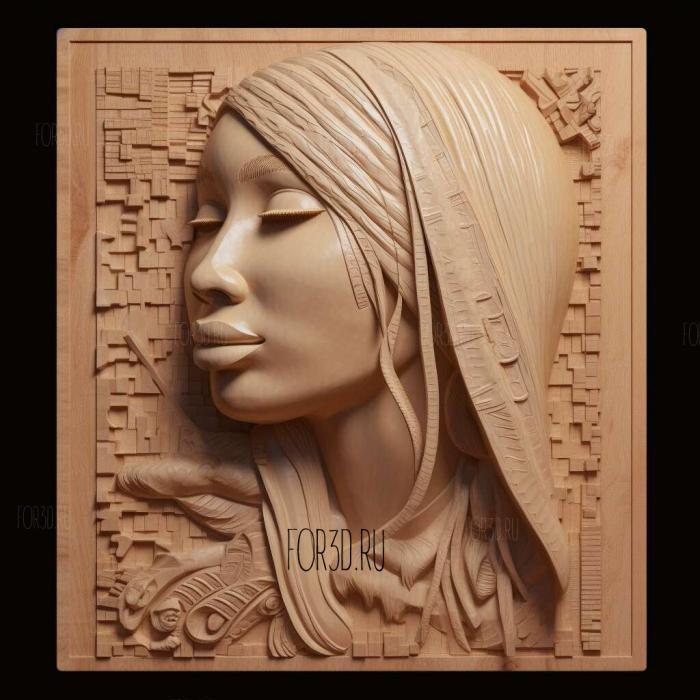 Nicki Minaj 1 stl model for CNC